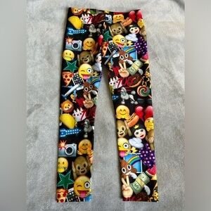 Terez Emoji Print Girls Sz Lg Leggings NWT Made in USA